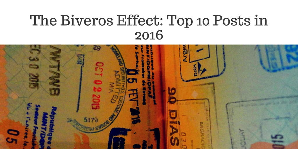 The Biveros Effect- Top 10 Posts in 2016