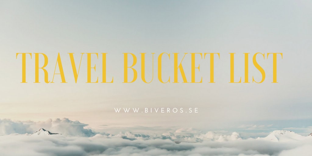 travel bucket list