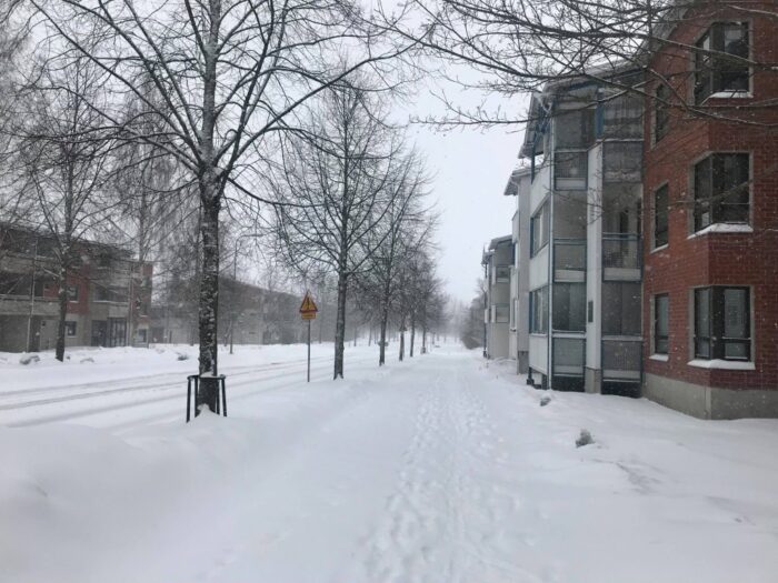 Lahti, Finland, Snowstorm