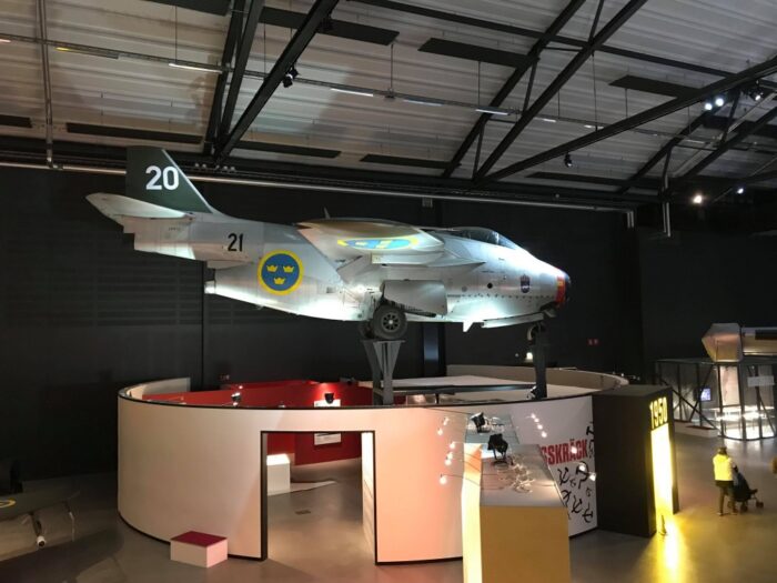 Linköping, Östergötland, Sweden, Flygvapenmuseum, Flying Barrel, Saab Tunnan