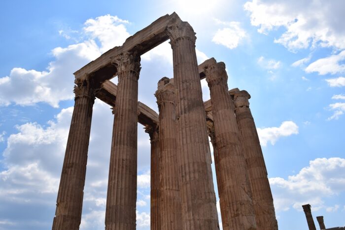 Sights in Athens, Greece, Olympeion, Temple of Olympian Zeus, Olympieion