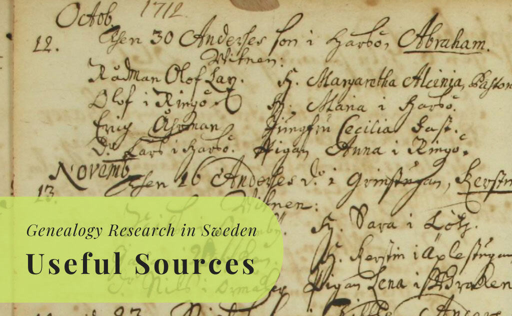 Genealogy Research in Sweden, Useful Sources, Links