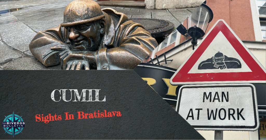 Čumil, Man at Work, Sights in Bratislava, Cumil, Slovakia, Slovakien, Pressburg, Worker