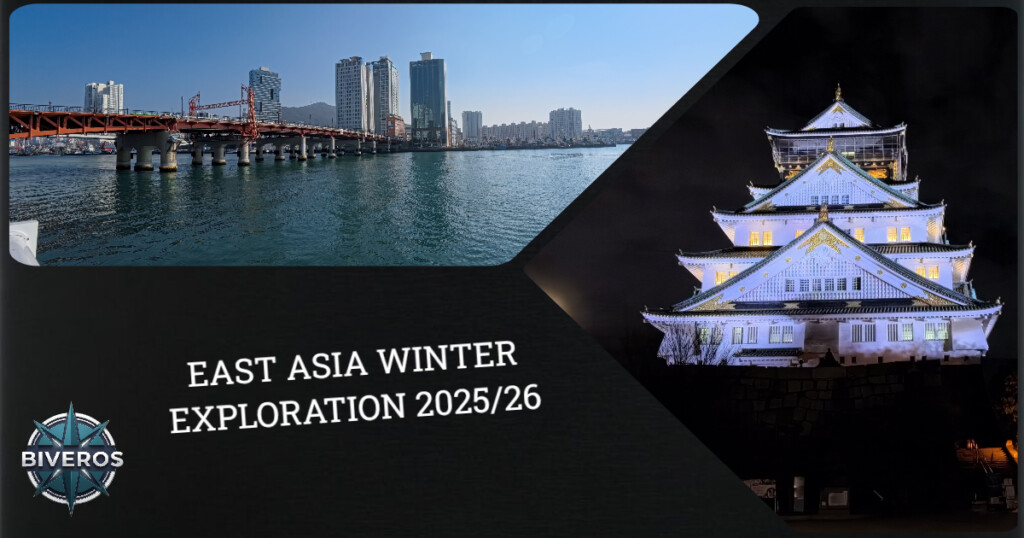 East Asia Winter Exploration 2025/26, Japan, South Korea, Osaka, Kyoto, Hiroshima, Wakayama, Okayama, Kobe, Nara, Fukuoka, Seoul, Busan, Warsaw, Poland